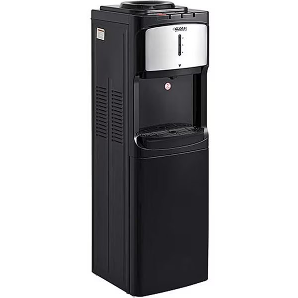 Tri-Temp Top Load Water Dispenser, Black with Stainless, Global Industrial, Mfr#: 670437